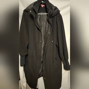 Black Hooded Coat Size 18/20